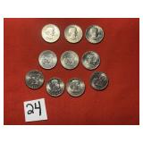 10) 1979 Susan B. Anthony Dollars
