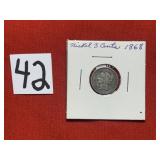 1868 Nickel 3 Cent Peace