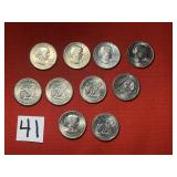 10) 1979 Susan B. Anthony Dollars