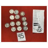 13) Mercury Dimes