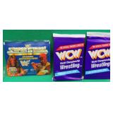 2x 1991-92 WCW Wrestling Card Packs + Sticker Pack