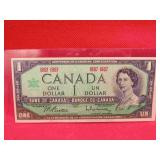1967 Canada Uncirculated One Dollar Bill NICE!