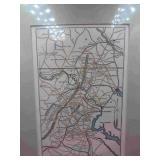 Civil War Era Old Map Gettysburg Washington Area