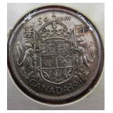 1941 Canada Silver 50 Cent Half Dollar Coin