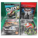 4x PS3 Video Games Dirt 3 Ghostbusters Batman +