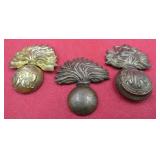 WWII Canada Lot 3 Artillery Cap Badge Insignias
