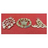Canada Army Lot 3 Queens Crown Cap Badges