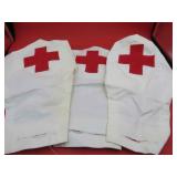 Red Cross Lot 3 Cloth First Aid Arm Band Insignias