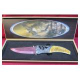Fury Engraved Eagle Knife w Presentaion Case Box