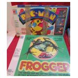 1980's Video Board Games Frogger & Pack-Man