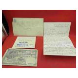 WWII 1944 Canadian Soldier Letter Card & Script