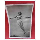 WWII German Gymnastics Bikini Girl Postcard OLD