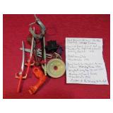 1980's Retro Action Figures Bag Lot Weapons MORE