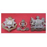 Vintage Lot 3 British Army Military Cap Badges