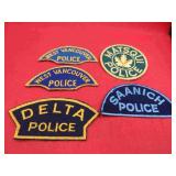 Older Police Lot 5 Canada Uniform Patch Insignias