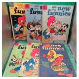 6x 1954-1958 Dell New Funnies Comics Woodpecker