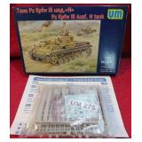 WWII German Tank Pz-Kpfw III Model Kit 1/72 Sealed
