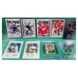 9x SIGNED Sportscards Hostetler - MacInnis - Hill+