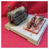 Vintage Steam Engine Power Plant Old Toy RARE