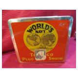 Vintage World's Navy Tobacco Plug Smoking Tin