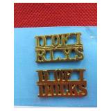 Vintage British India Railway & Docks Brass Titles