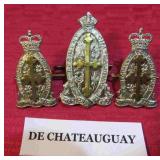 Canadian Army Lot 3 Regiment de Chateauguay Badges