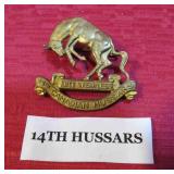 Canadian Army 14th Hussars Regiment Cap Badge