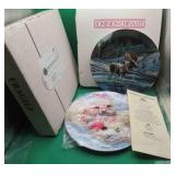 2x Collector Plates With COA Boxes Baby Seals 1990