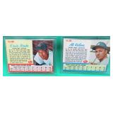 Al Kaline & Ernie Banks 1962 Post Cards # 188 & 20