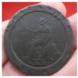 1797 British George III Cartwheel Antique Coin