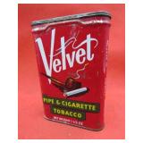 Vintage Velvet Pipe Cigarette Tobacco Tin Pinkertn