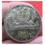 1961 Canada Silver One Dollar Canoe Dollar OLD