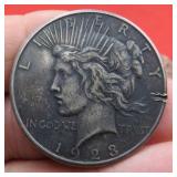 1923 US Silver Piece One Dollar Coin Vintage OLD