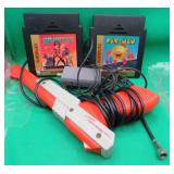Nintendo NES Zapper Gun RF Switch 2x Games Pac-Man
