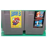 2x Nintendo NES Games Super Mario 1 & 3 Duck Hunt