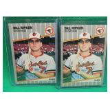 2x Bill Ripken ROOKIE 1989 Fleer #616 Orioles
