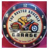 The Busted Knuckle Garage Motorcycle Shop Clock