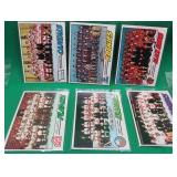 6x 1977-78 O-Pee-Chee Team Checklists UnMarked