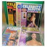 5x Celebrity Sleuth Men's Magazines W/ Milano +