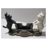 Vintage Scottie Dogs Cast Iron Business Card Stand
