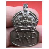 WWII British Air Raid Precautions Badge Hallmarked