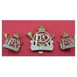 Royal Canadian Postal Corps Cap Badge & Collars