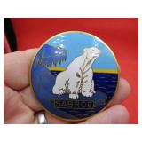 Large Danish Maritime Polar Bear Enamel Badge