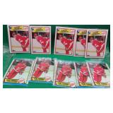 Steve Yzerman Lot 5x 1988-89 Topps #196 + 5x 1989