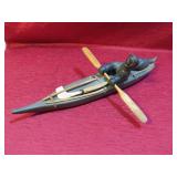 RARE Inuit Signed Arctic Soapstone Carving Canada