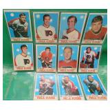 11x 1971-72 O-Pee-Chee Philadelphia Flyers Favell