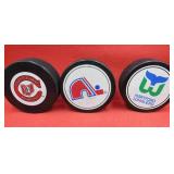 Retro Lot 3 NHL Expansion Team Hockey Pucks