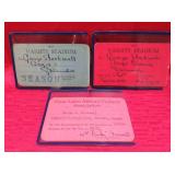 1950-53 Toronto Argonauts Football Club Passes