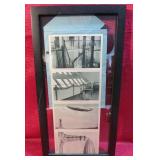 Old Airship R100 Fold Out Postcard Folder Framed