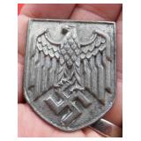 WWII German Tropical Pith Helmet Insignia Badge